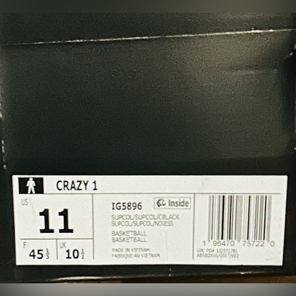 Adidas (NWT) SZ 11 Crazy 1 Kobe ice blue men’s shoe #IG5896 - Picture 13 of 13